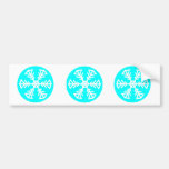 Snow flake in a clear blue circle bumper sticker