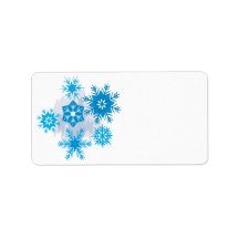 Snow Flakes Custom Address Labels
