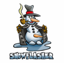 SNOW FLASHER CARTOON PHOTO SCULPTURE