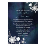 Snow Flowers Elegant Sparkle Winter Wedding Invite
