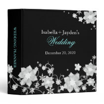 Snow Flowers Winter Wedding Planner Binders (1.5") binders