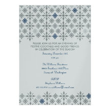 Snow Flurries Party Invitation