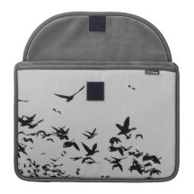 Snow Geese & Cranes Rickshaw Flap Sleeve Sleeves For MacBooks