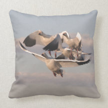 Snow Geese Flying Pillow American MoJo