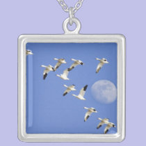 Snow geese take flight at Freezeout Lake NWR necklaces