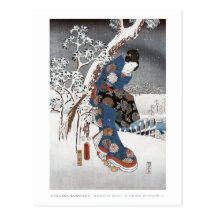 Snow Geisha Postcard