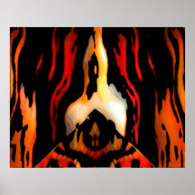 Snow Glow Spiritual Flames - Meditate ove them V1 Print