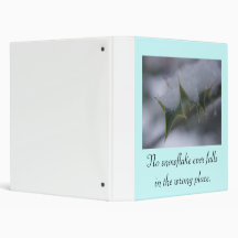 Snow Holly - Quote Vinyl Binders