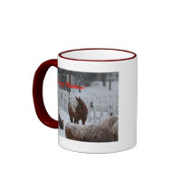 Snow horse, Merry Christmas! Coffee Mugs