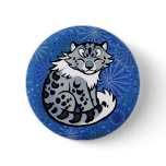 Snow Leopard Pinback Button