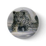 Snow leopard pin