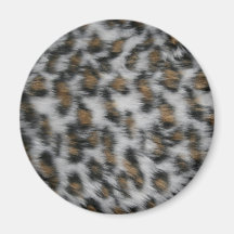 Snow Leopard Fur Fridge Magnet