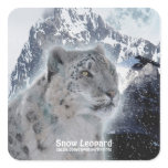 Snow Leopard & Mountains Wildlife Stickers