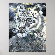 Snow Leopard Poster