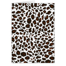Snow Leopard Print Card