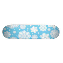 Snow Light Background Custom Skate Board