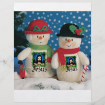 snow man personalized flyer