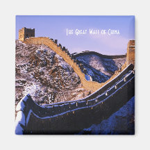 Snow on Great Wall of China Refrigerator Magnet