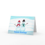 Snow People, Seasons Greetings card