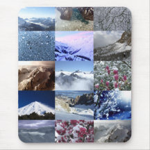 Snow Photo Collage Mousepad
