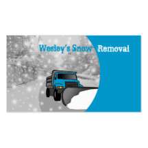 Snow Plow Business Cards- Colour Changeable