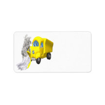 Snow Plow Personalized Address Labels