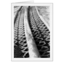 Snow Plow Tracks Card