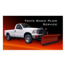 Snow Plow Truck Service Business Card Template