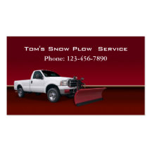 Snow Plow Truck Service Business Card Templates