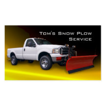 Snow Plow Truck Service Business Cards