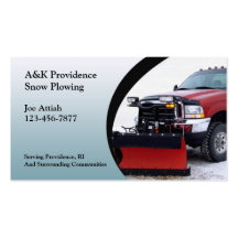 Snow Plowing Business Card