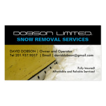 Snow Plowing Business Card