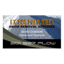 Snow Plowing Business Card