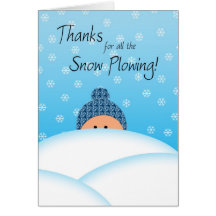 Snow Plowing Thanks Card