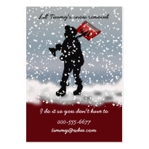 snow shovel business cards
