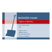snow shovel elegance business card templates