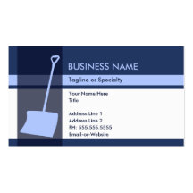 snow shovel elegance business cards