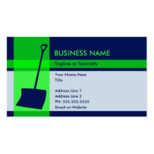 snow shovel elegance business cards