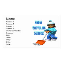 Snow Shoveling Service Business Card Templates