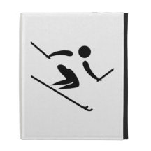 Snow Skier iPad Folio Case