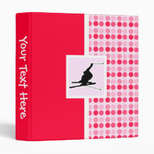 Snow Skiing Vinyl Binder