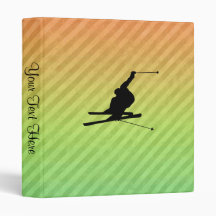Snow Skiing Vinyl Binders