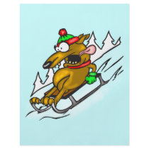 Snow Sledding Dog Flyer Design