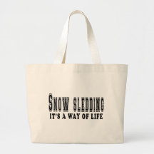 Snow Sledding It's way of life Canvas Bag