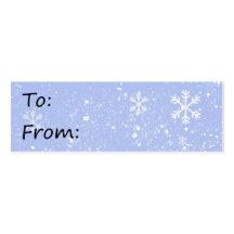 Snow storm gift tag business card template