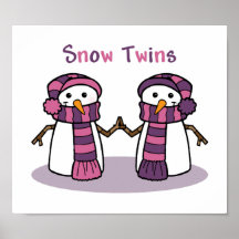 Snow Twins Girls Poster