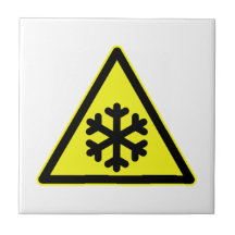 Snow Warning Sign Tiles