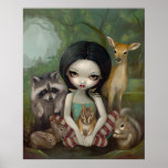 Snow White and Her Animal Friends fairy tale Print