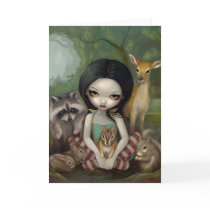 "Snow White and Her Animal Friends" Greeting Card