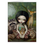"Snow White and Her Animal Friends" Greeting Card